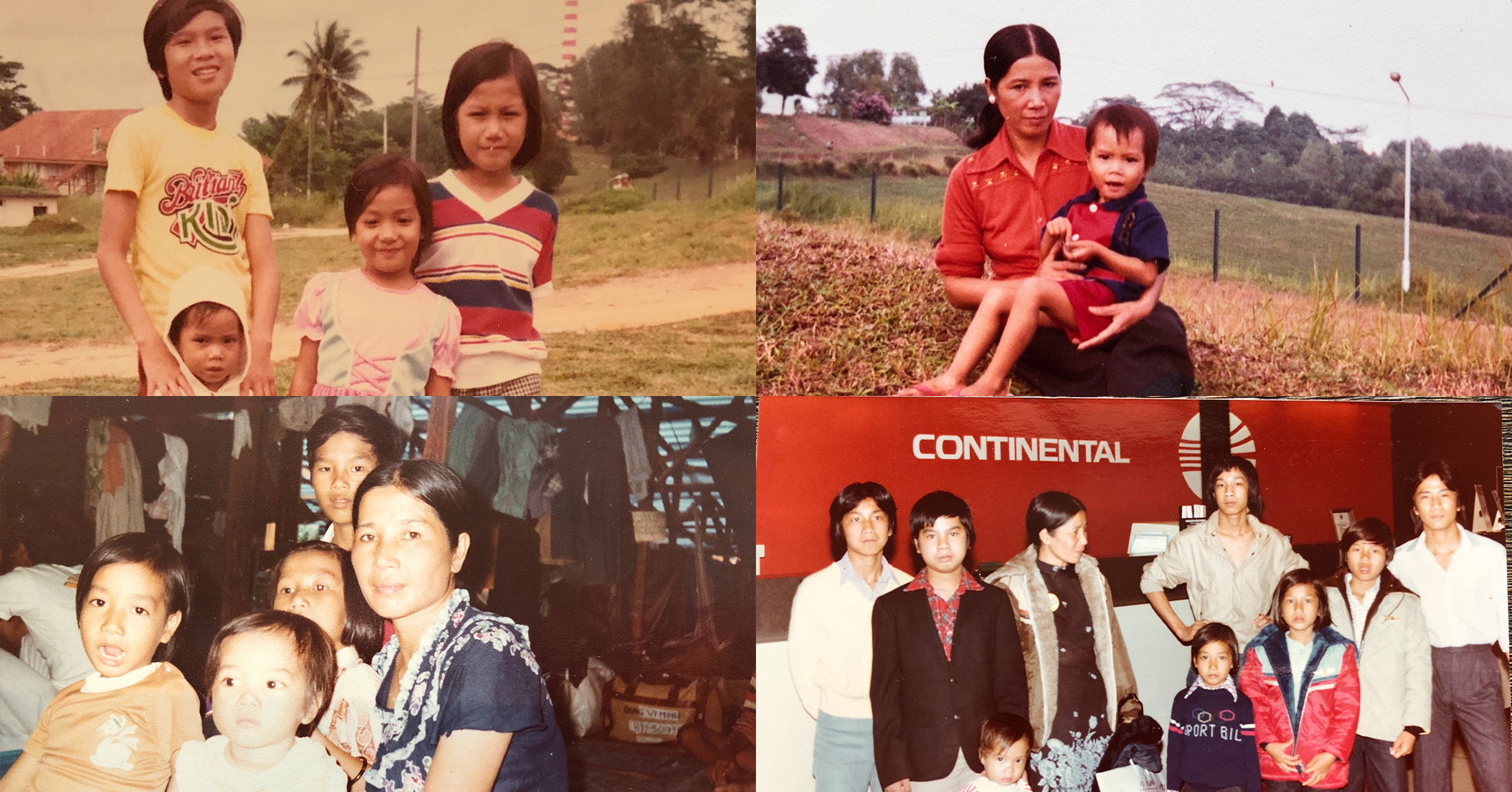 A collage of photographs from Tracey Nguyen Mang